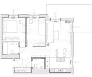 Warszawskie mieszkanie 2+1 po remoncie