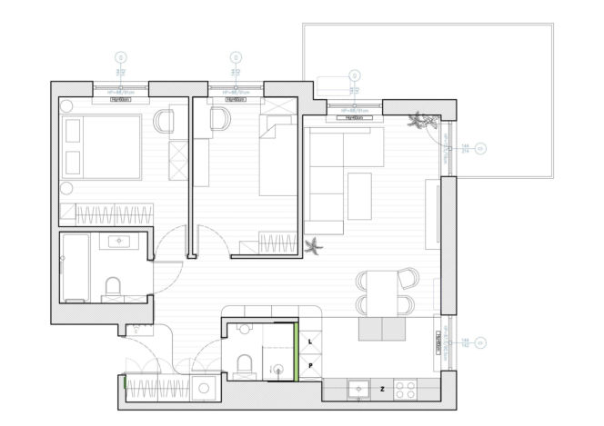 Warszawskie mieszkanie 2+1 po remoncie