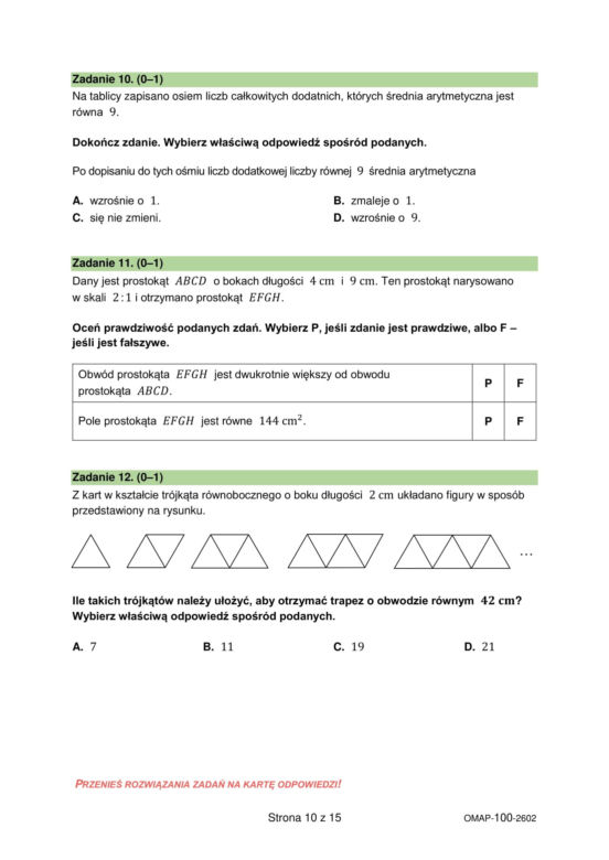 Próbny egzamin ósmoklasisty 2026: Matematyka ARKUSZE CKE