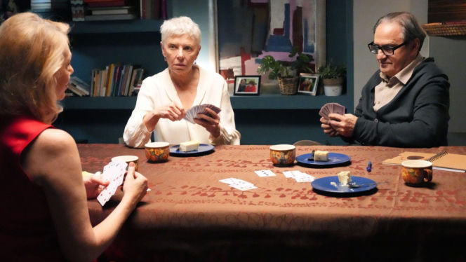 Barwy szczęścia odc. 3352. Wanda (Maja Barełkowska), Krystyna Złota (Hanna Bieluszko), Jerzy (Bronisław Wrocławski)