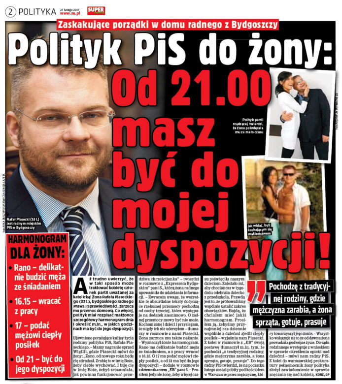 faxymila radny Rafał Piasecki żona afera