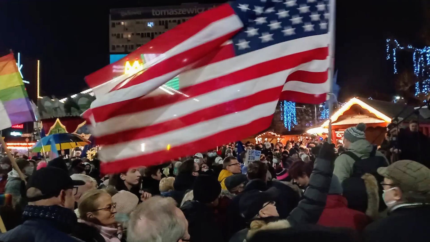 Protest "Wolne media" w Szczecinie