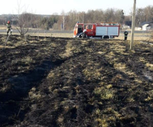 Zwęglone zwłoki mężczyzny w Zaczarniu. Zginął w trakcie wypalania traw