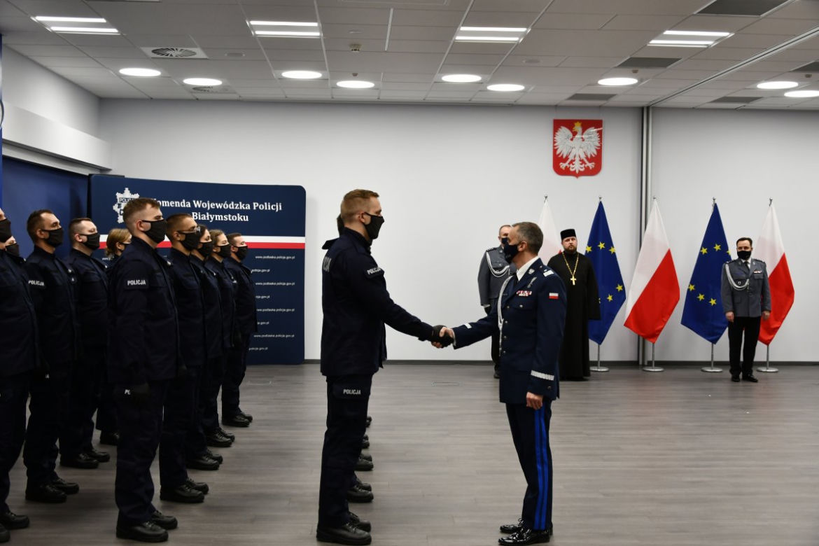 Nowi funkcjonariusze w szeregach podlaskiej policji