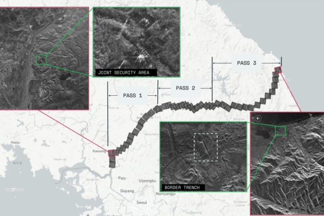 Mapa z danymi satelitarnymi ICEYE. O technologii SAR i misjach rakiety Ariane 6 przeczytasz na SE Portal Obronny.