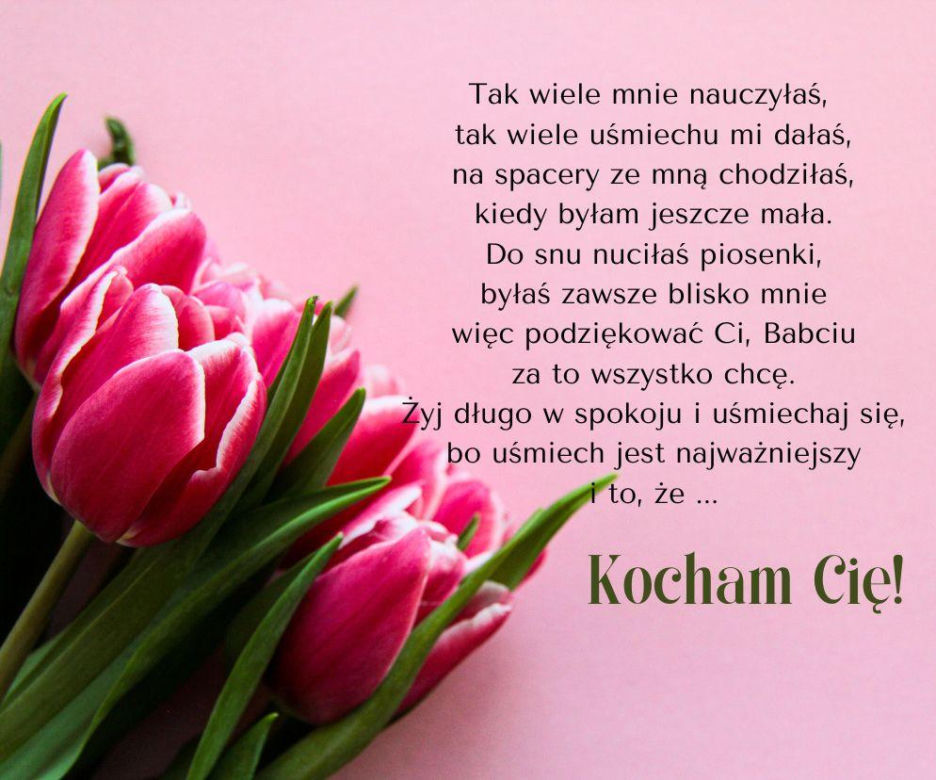 Piękne kartki na Dzień Babci z życzeniami