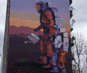 Antysmogowy mural w centrum Kielc