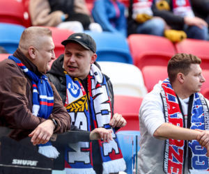 Zdjęcia kibiców i zawodników z derbów Górnego Śląska