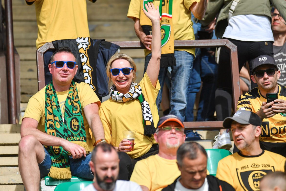 Kibice na meczu GKS Katowice - Odra Opole