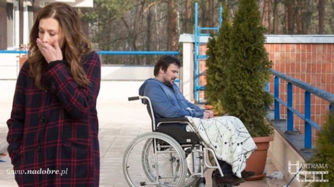 Na dobre i na złe odc. 560. Lena Starska (Anita Sokołowska), Witek Latoszek (Bartosz Opania)