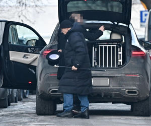 Marek Kondrat z żoną i córką w Warszawie