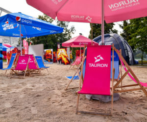 Tak wygląda sztuczna plaża przy Stadionie Śląskim. Rozkręcaliśmy tam imprezę w ramach Eska Summer City