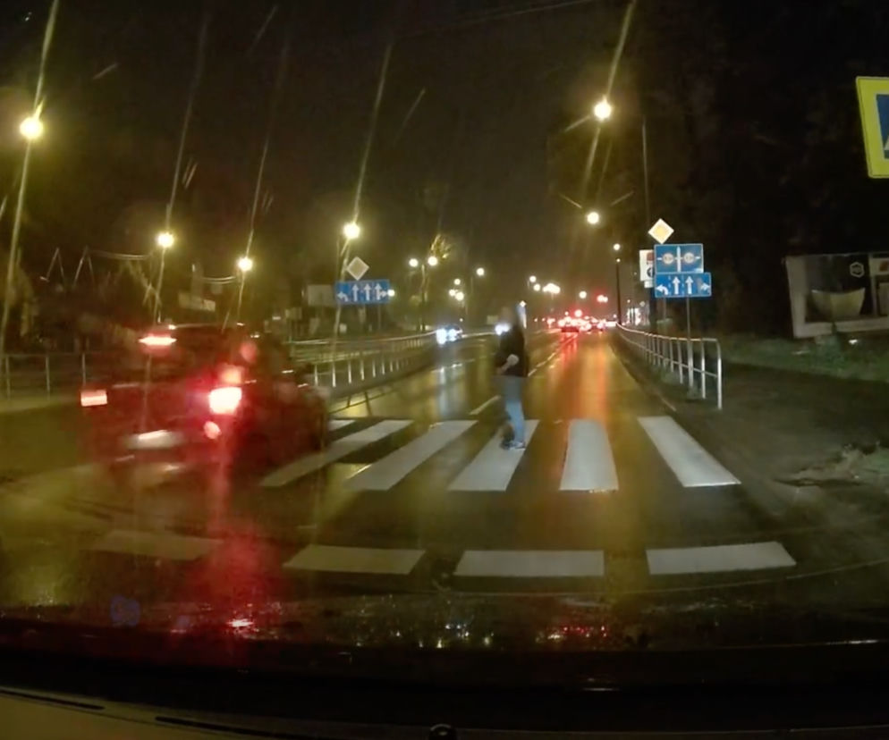 Niebezpieczna sytuacja na przejściu dla pieszych