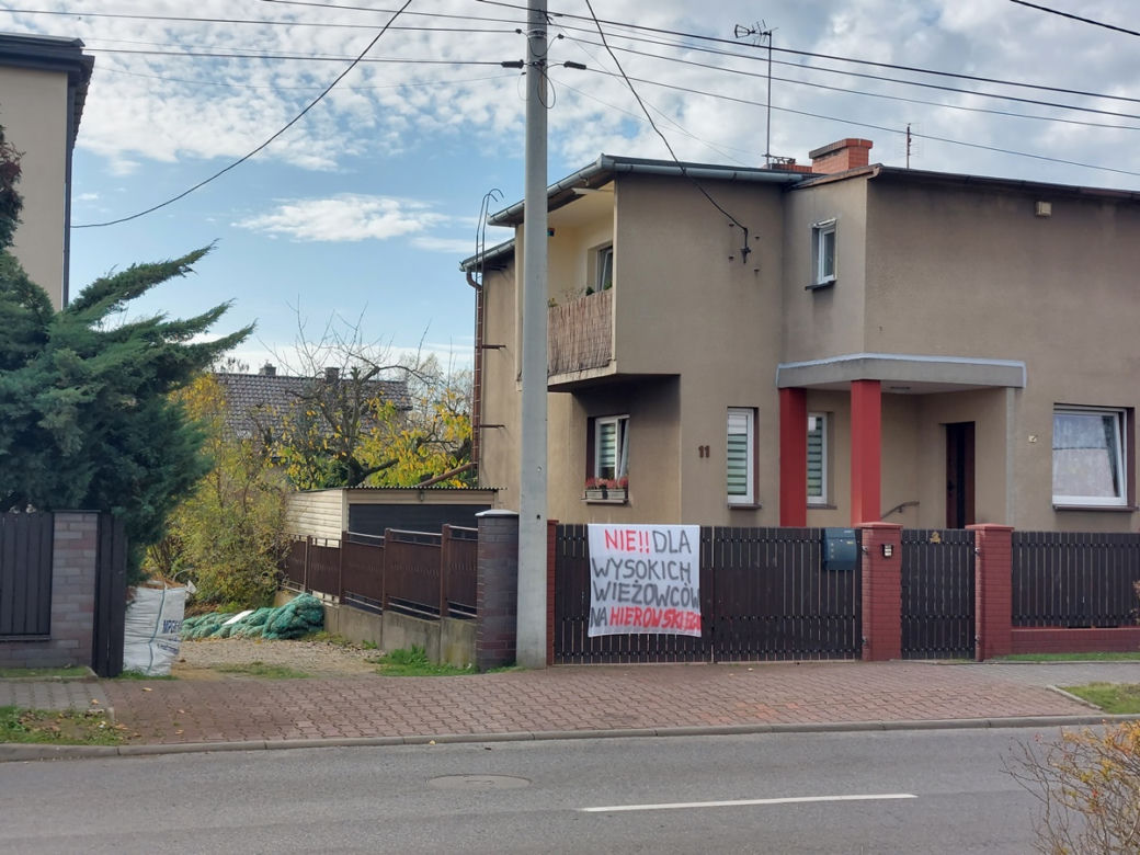 Protest mieszkańców Katowic przeciwko budowie wieżowca