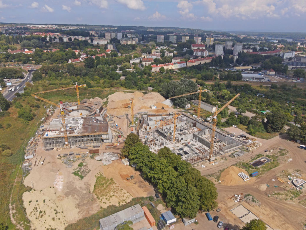 Budowa Fabryki Wody - sierpień 2020