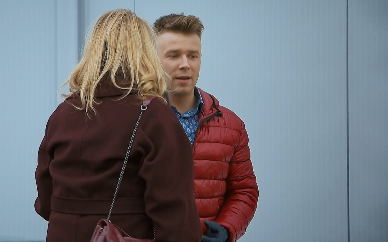 Barwy szczęścia, odcinek 2645: Sławka (Ewelina Serafin), Patryk (Konrad Skolimowski)