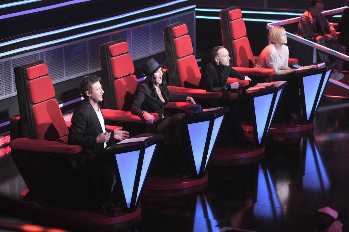 Wszyscy trenerzy 1. edycji "The Voice of Poland": Piaseczny, Kayah, Nergal, Dąbrowska