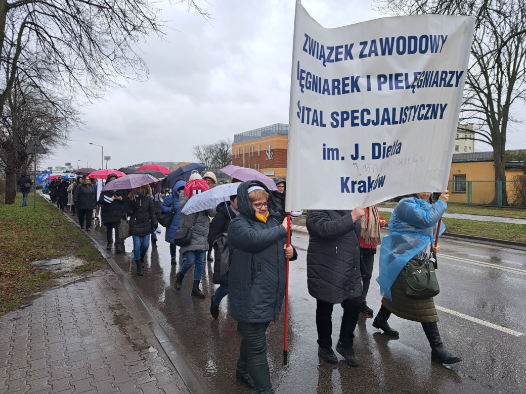 Protest pielęgniarek w Tarnowie