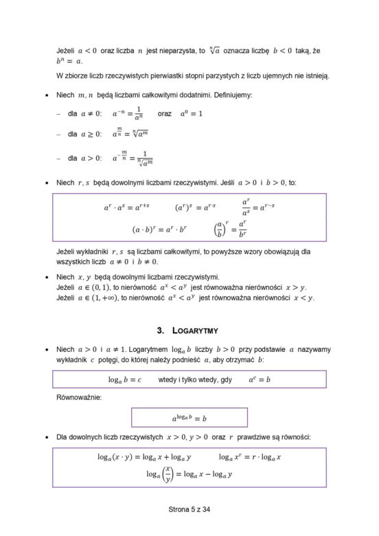 wzory matematyczne matura 2026
