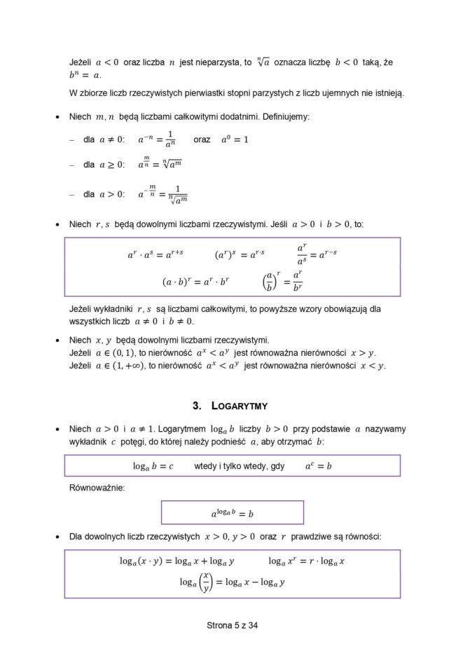 wzory matematyczne matura 2026