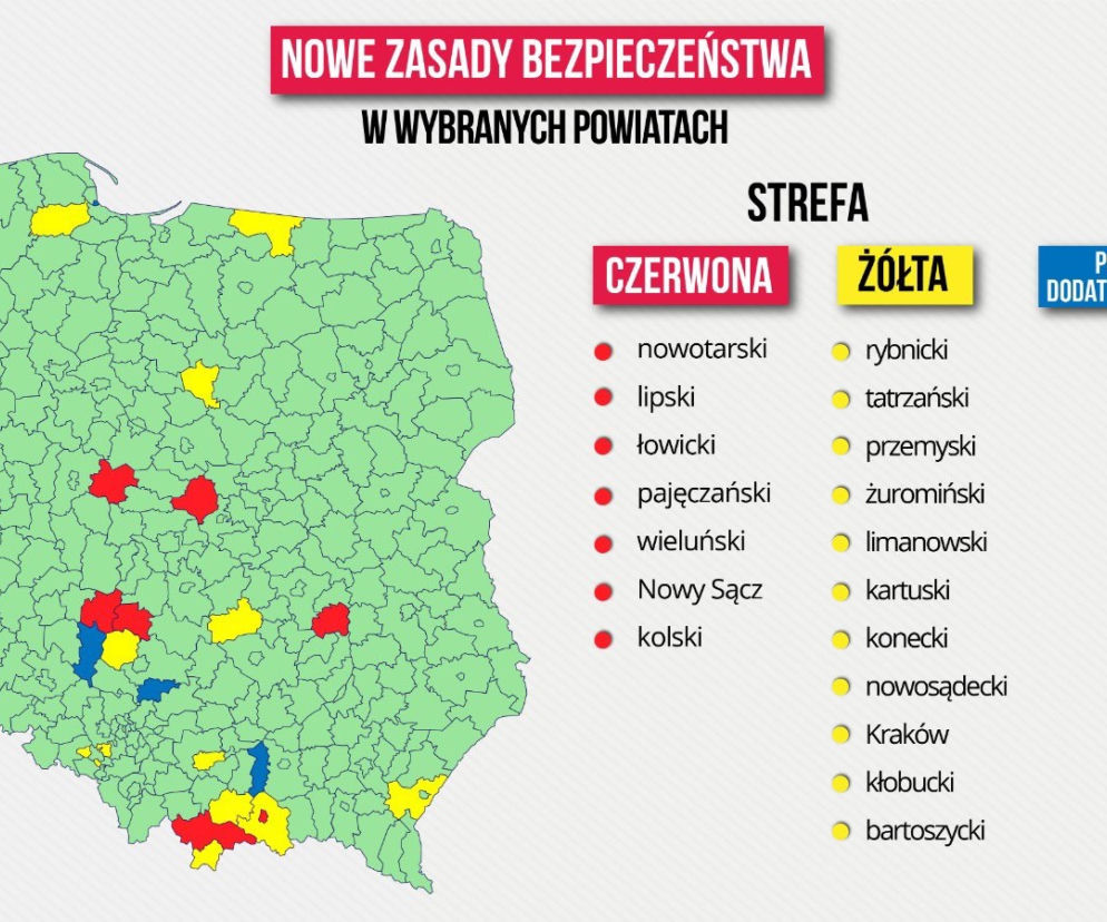  Nowe żółte i czerwone strefy w Polsce! Które miasta i powiaty trafiły na listę ministerstwa?