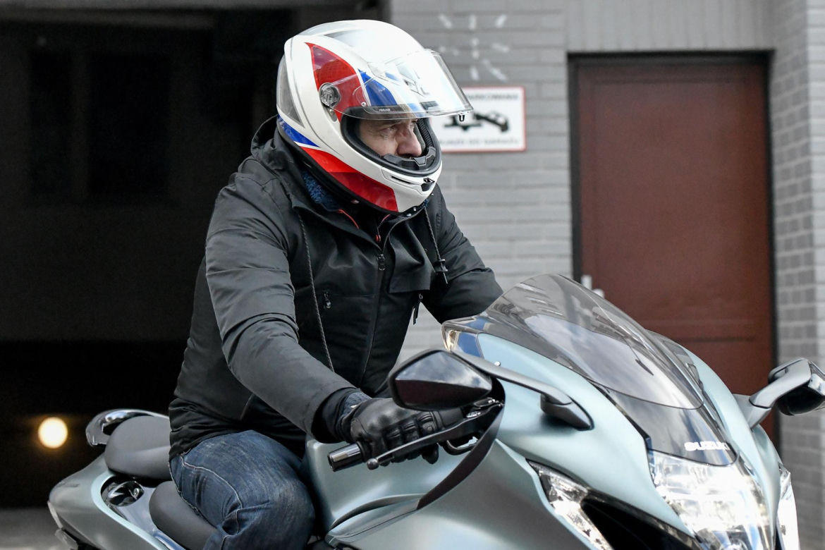Hubert Urbański na motorze