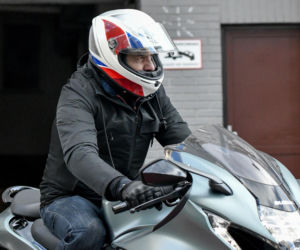 Hubert Urbański na motorze