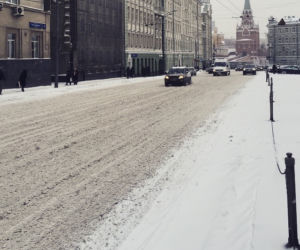 BURZA ŚNIEŻNA W MOSKWIE.