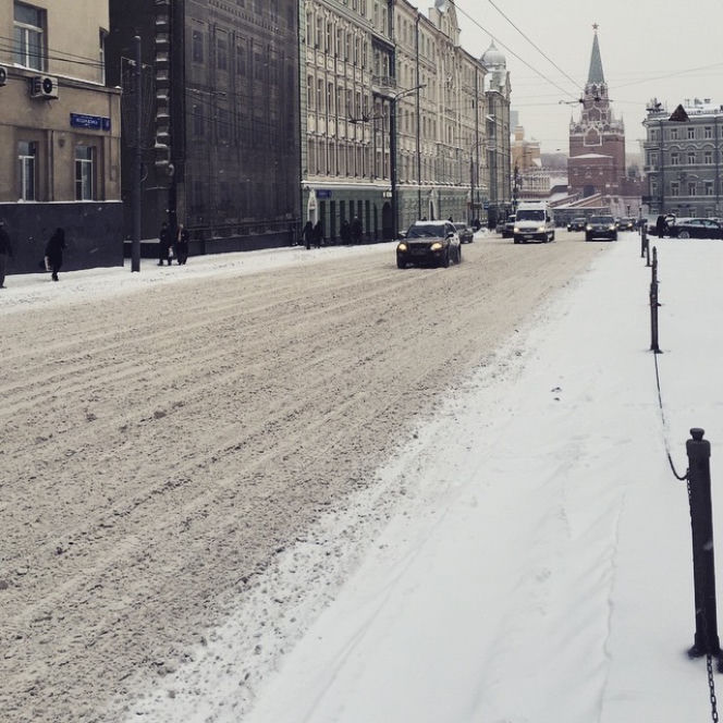 BURZA ŚNIEŻNA W MOSKWIE.