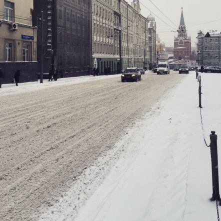 BURZA ŚNIEŻNA W MOSKWIE.