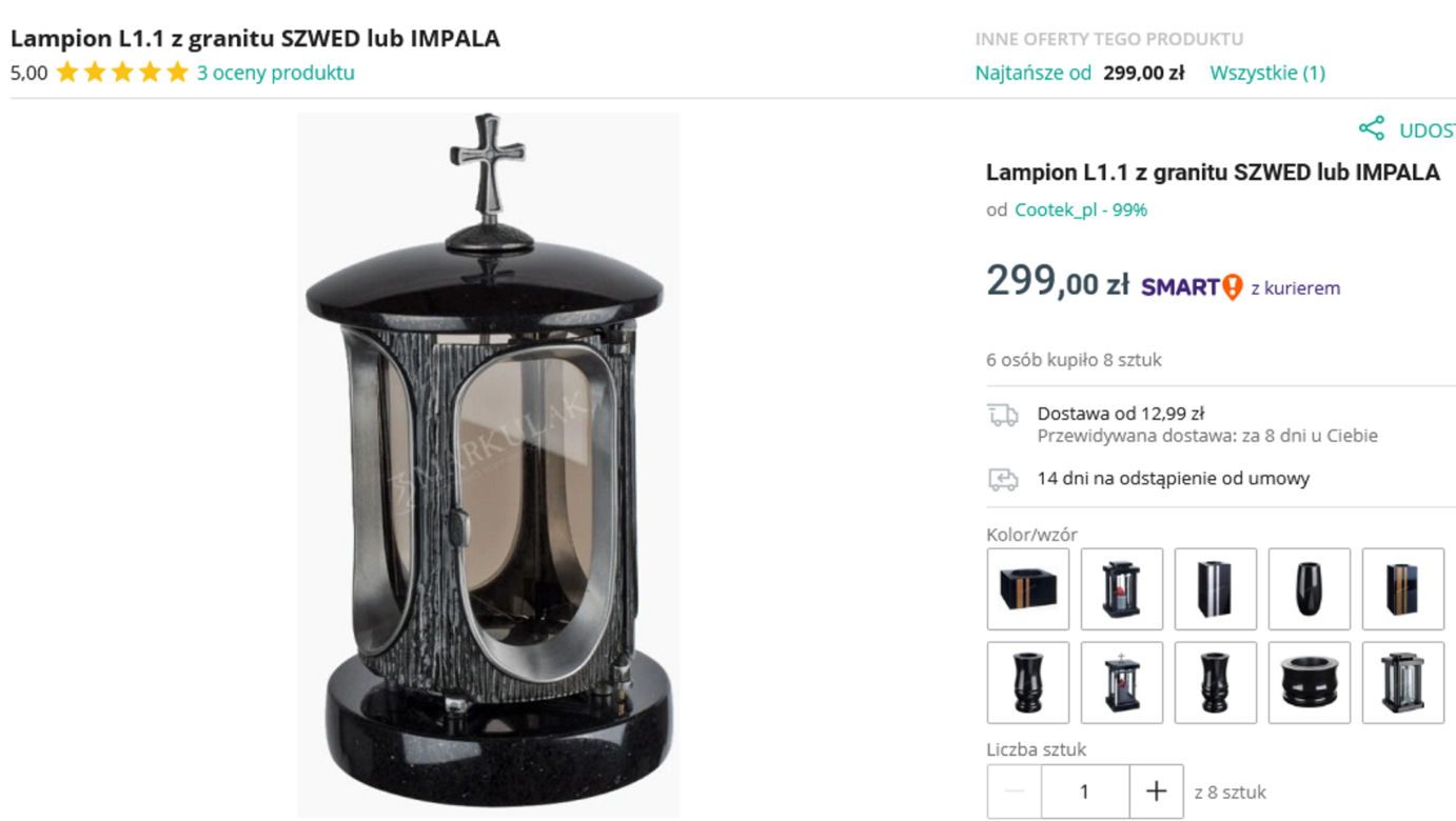 Znicze za kilkaset złotych 