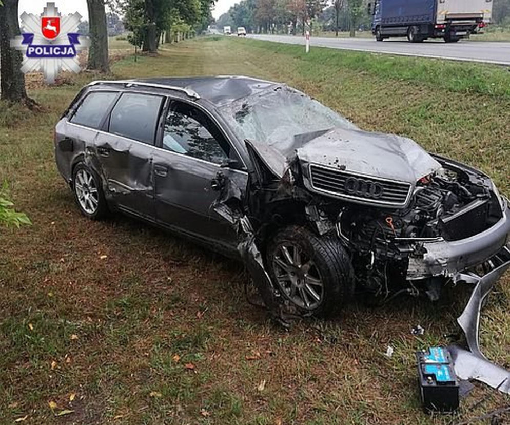 Audi uderzyło w traktor