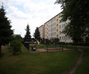 Plac zabaw w Libiążu na którym doszlo do próby uprowadzenia 7 latka