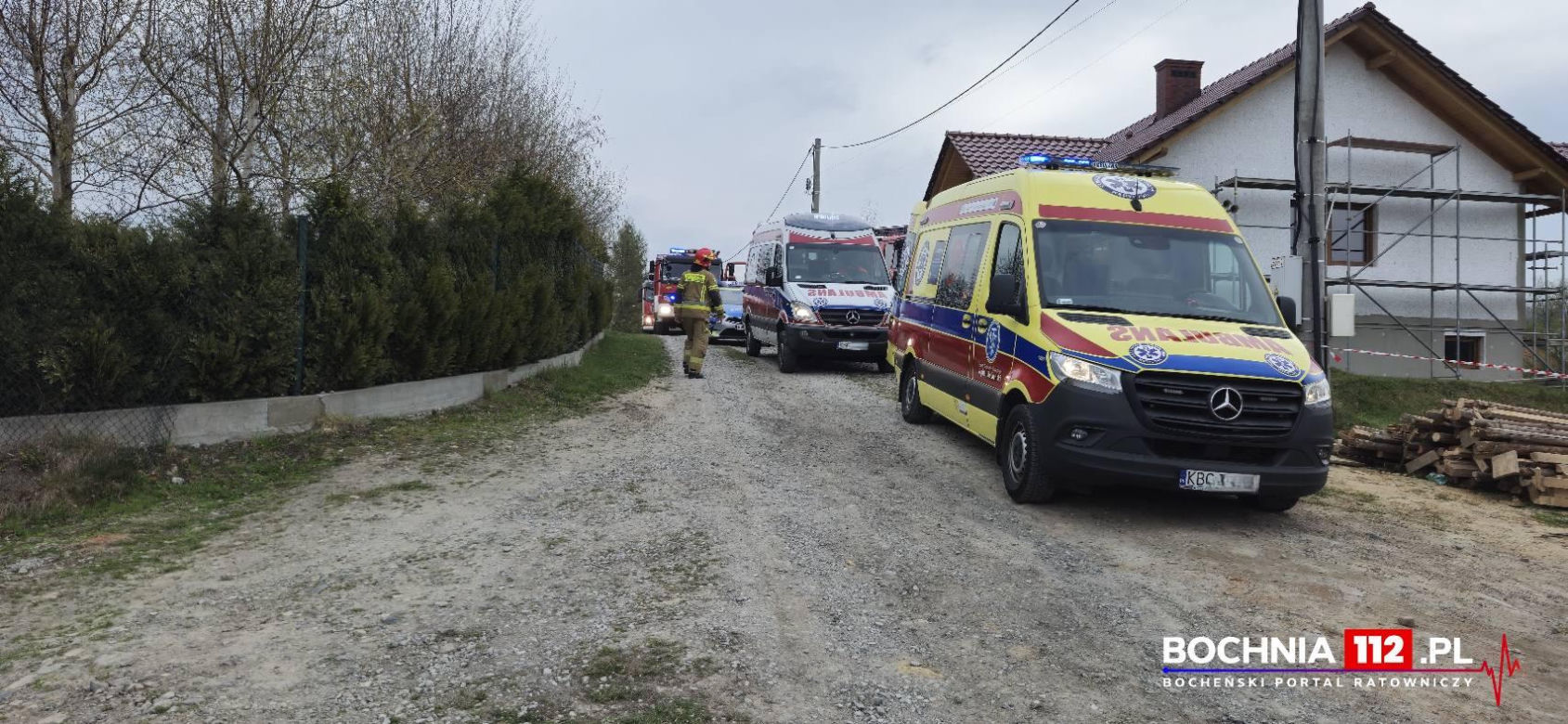 Ściana zawaliła się na budowie w Małopolsce. Dwóch rannych pracowników trafiło do szpitala