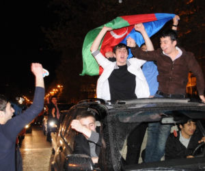 Azerbejdżan wygrał Eurowizję, Azerowie świętowali na ulicach ZDJĘCIA