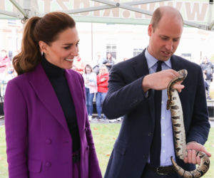 książę William i Kate z wężem