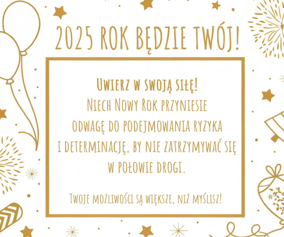 Darmowe kartki noworoczne 2025. Inspirujące i motywacyjne do pobrania