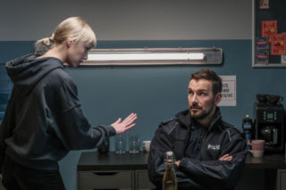 Barwy szczęścia odc. 3379. Marcin Kodur (Oskar Stoczyński), Daria Michalak (Natalia Szczypka)