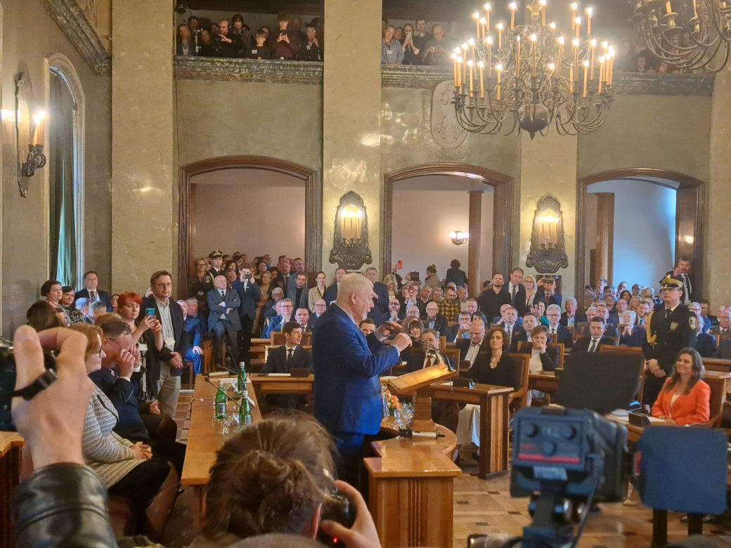 Zaprzysiężenie Aleksandra Miszalskiego na prezydenta miasta Krakowa oraz radnych IX kadencji