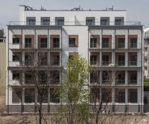 Nowa Papiernia we Wrocławiu. Elewacja apartamentowca