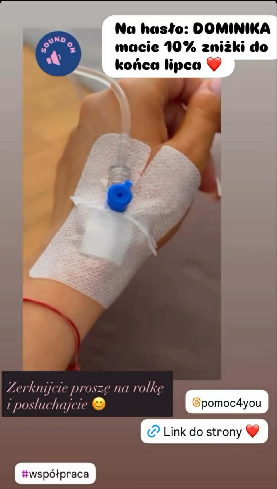 Ciężarna Dominika Serowska z kroplówką w dłoni. Co się stało ukochanej Hakiela?