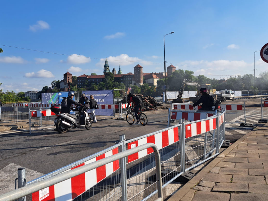 Remont mostu Grunwaldzkiego w Krakowie