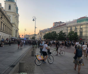 Protest na Krakowskim Przedmieściu