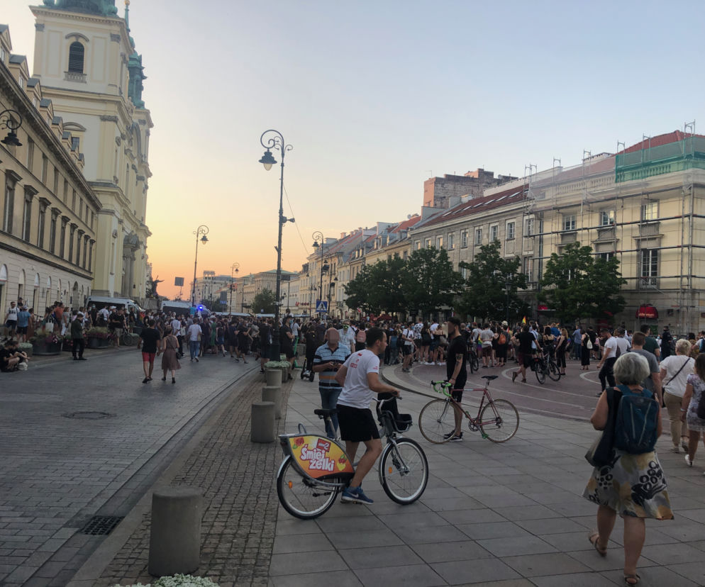 Protest na Krakowskim Przedmieściu