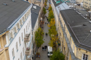 Nowe Centrum Warszawy zimą