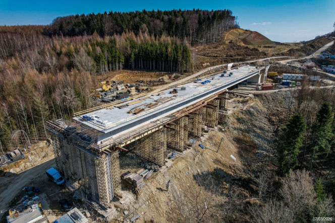 Najwyższa estakada w Polsce powstaje na S19 Babica Jawornik. Na plac budowy prowadzą serpentyny
