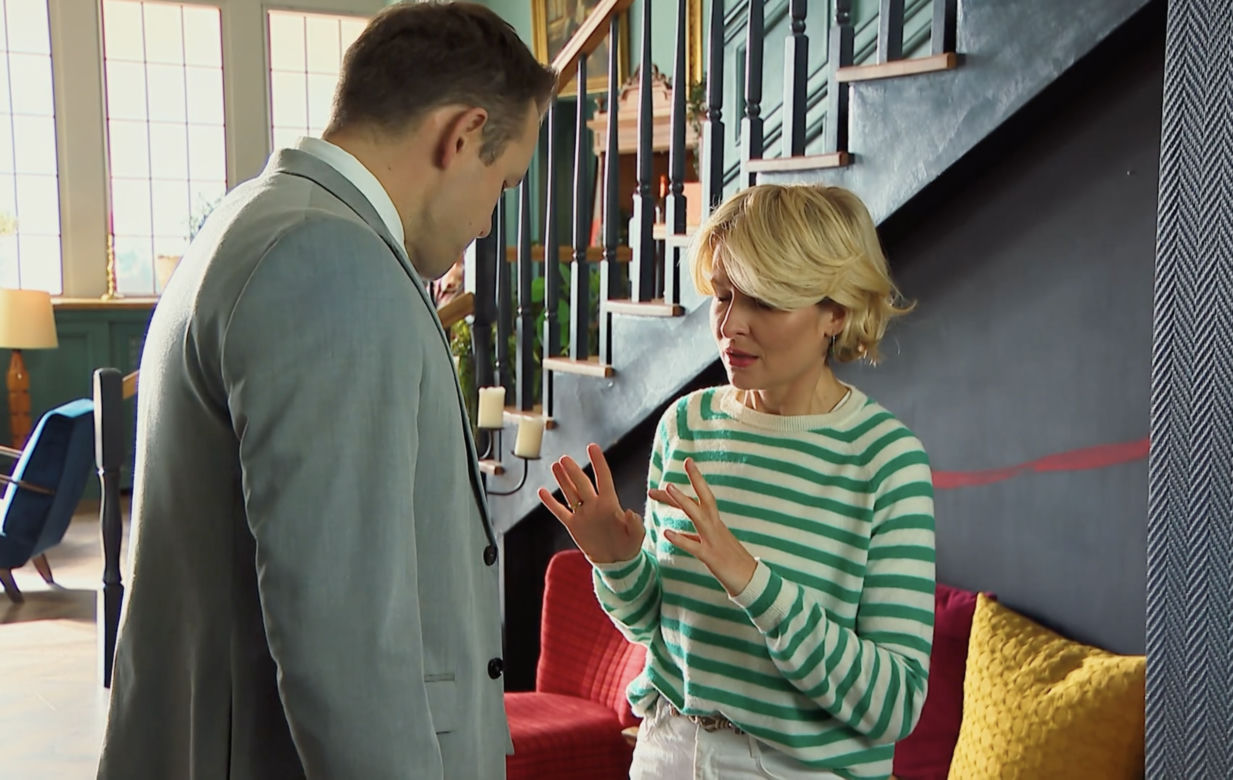 Barwy szczęścia, odcinek 2796: Bożena (Marieta Żukowska), Bruno (Lesław Żurek)