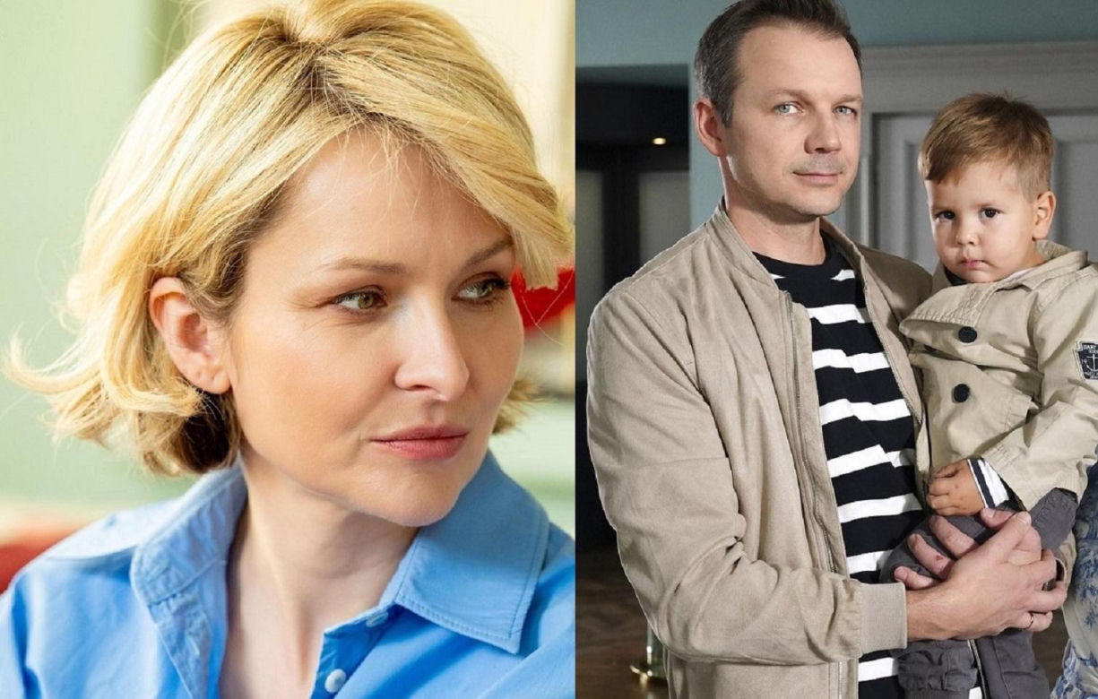 Barwy szczęścia, odcinek 3103. Bożena (Marieta Żukowska), Bruno (Lesław Żurek), Tadzio (Józio Trojanowski)