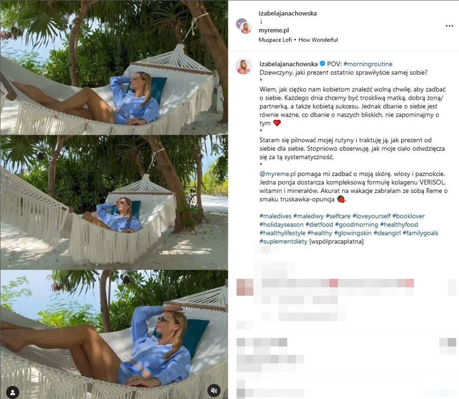 Iza Janachowska wypoczywa na Malediwach