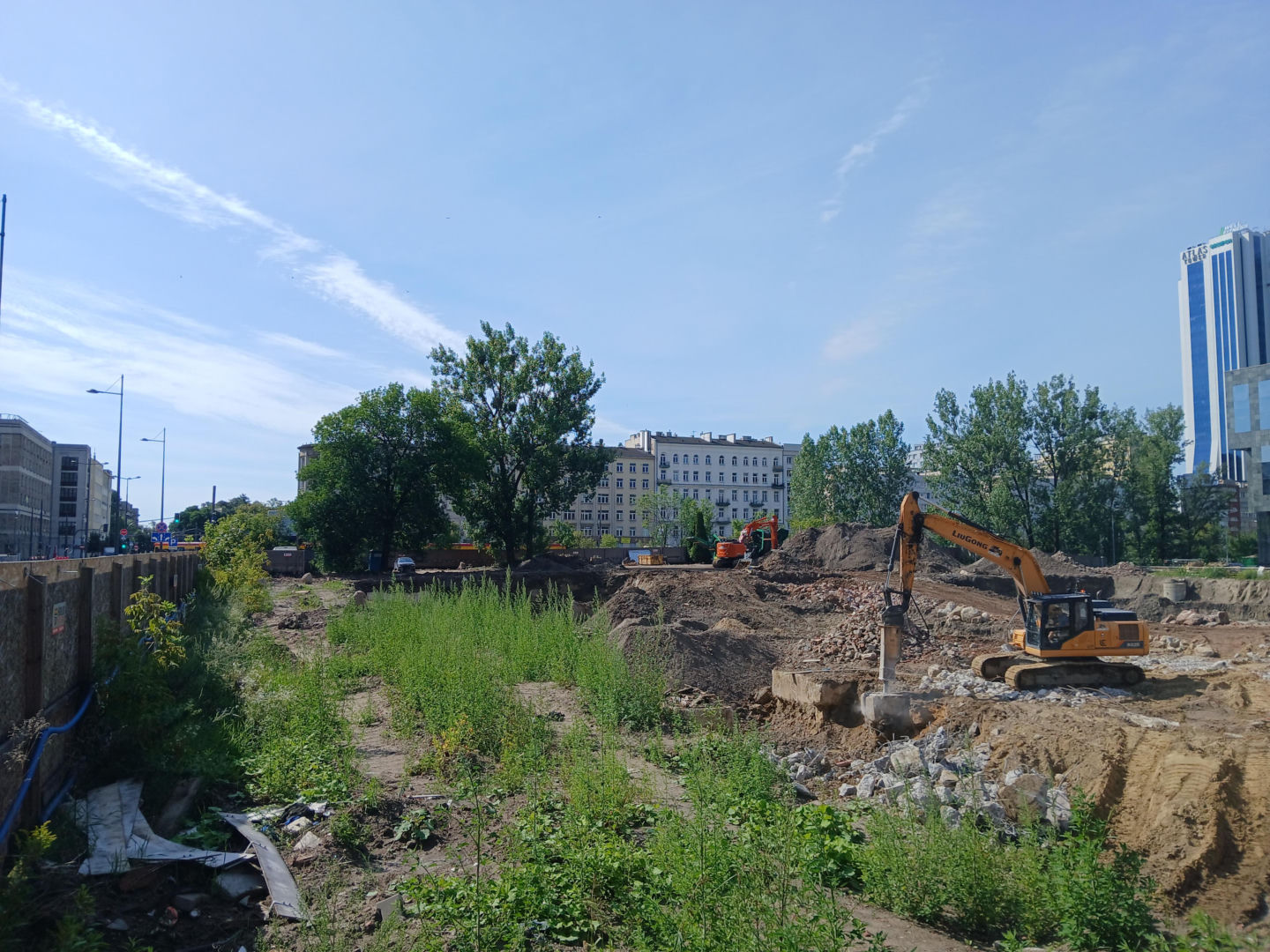 Porządkowanie terenu przy ul. Chmielnej 75 w Warszawie